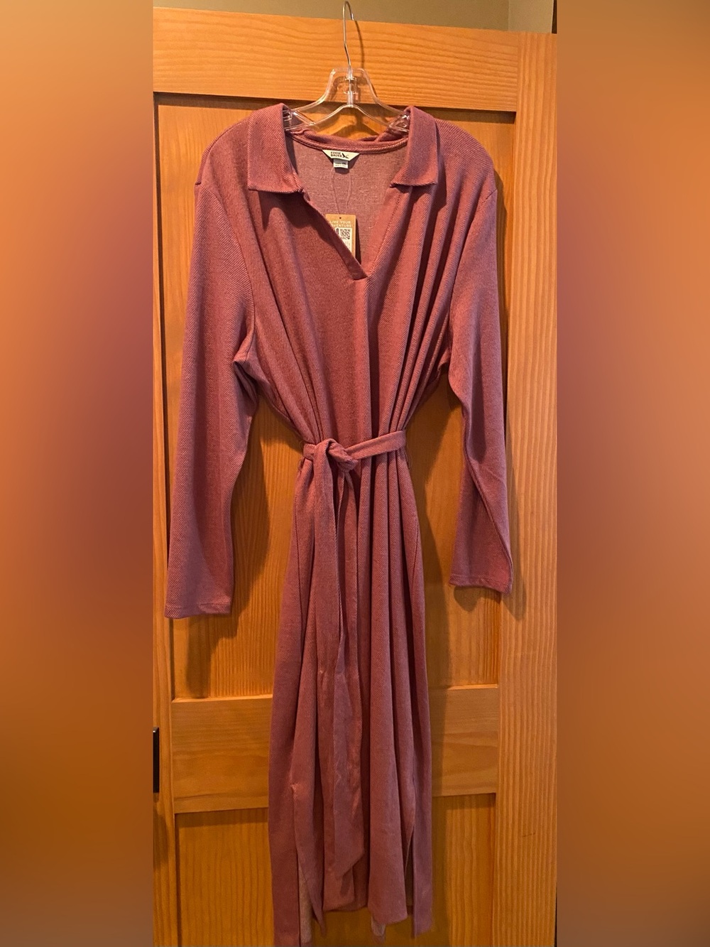 Eddie Bauer Women’s Soft Knit Deep Pink MIDI Dress 2XL NWT